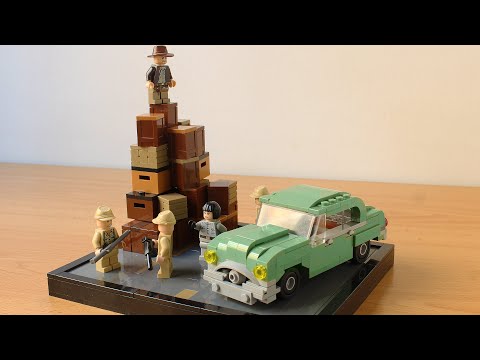 Lego Indiana Jones Staff Car (and Area 51 diorama) MOC