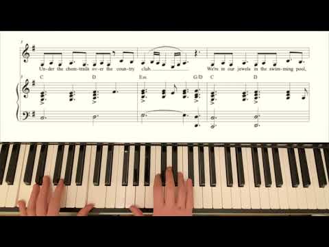 Piano Playalong CHEMTRAILS OVER THE COUNTRY CLUB by Lana Del Rey, with Sheet Music & Chords